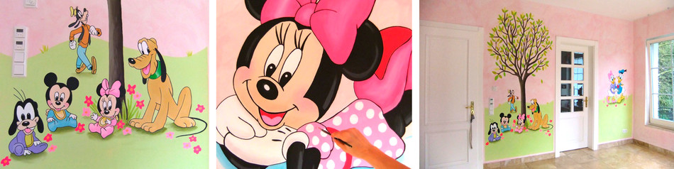 Sweetwall Motivmalerei "Minnie Mouse and Friends"