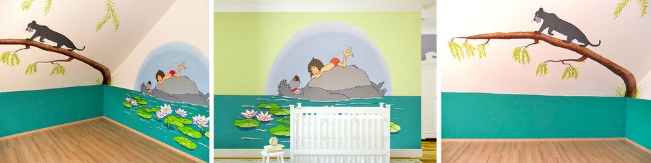 Wandbemalung und Wandgemälde für Kinderzimmer: Sweetwall